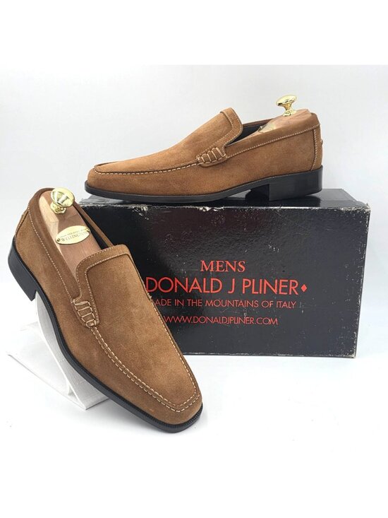 NEW Donald J. Pliner Italy Camel Tan Sport Suede Loafers Dress Shoes Men size 7M main image 11